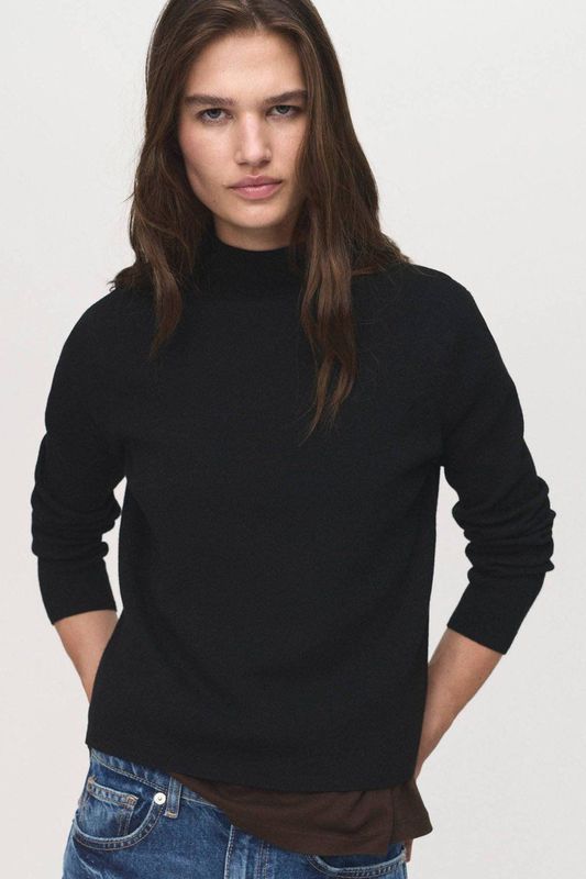 MANGO - CHIMNEY - Trui - Zwart