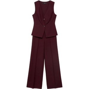 Mango donkerrood jumpsuit