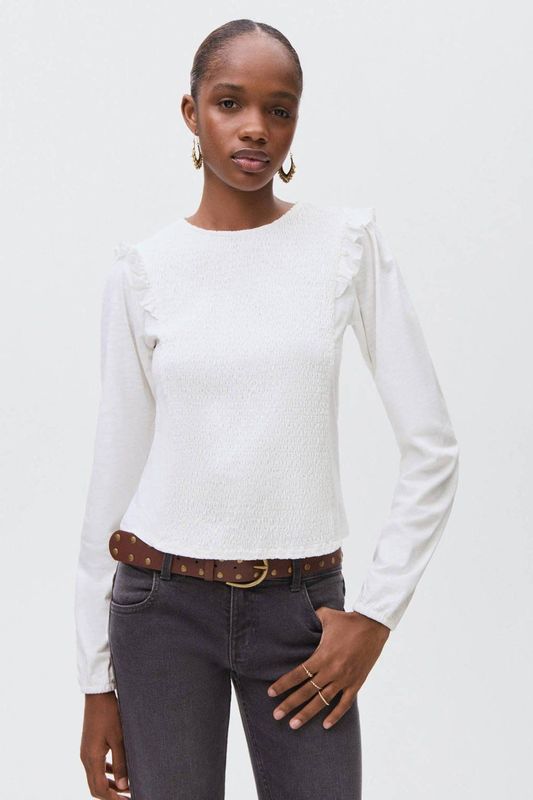 MANGO TEEN - Top - Lange Mouwen - Ronde Hals - Katoen