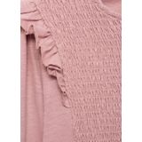 MANGO TEEN - Top - Katoen - Lange Mouwen - Ronde Hals - Ruches en Smockwerk