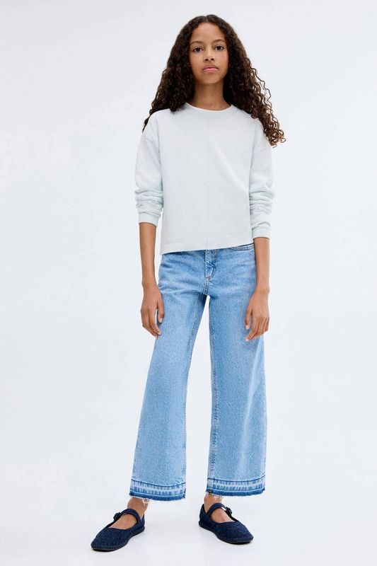 Mango Kids - Fijn Gebreide Trui - Lichtblauw