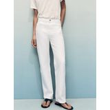 Mango - Straight Leg Jeans - Wit
