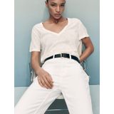 Mango - Straight Leg Jeans - Wit