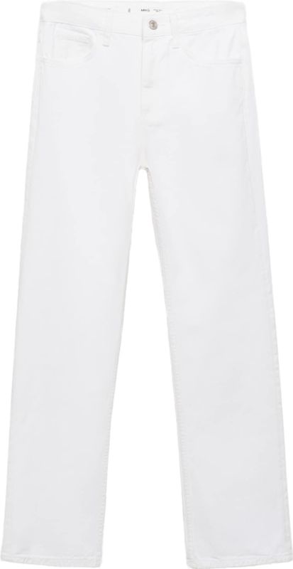 Mango - Straight Leg Jeans - Wit