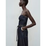 MANGO - CALLY - Jumpsuit - Donkerblauw - Denim - Mouwloos