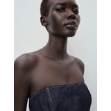 MANGO - CALLY - Jumpsuit - Donkerblauw - Denim - Mouwloos