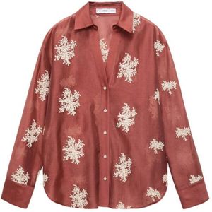 Mango - Blouse - Roodbruin