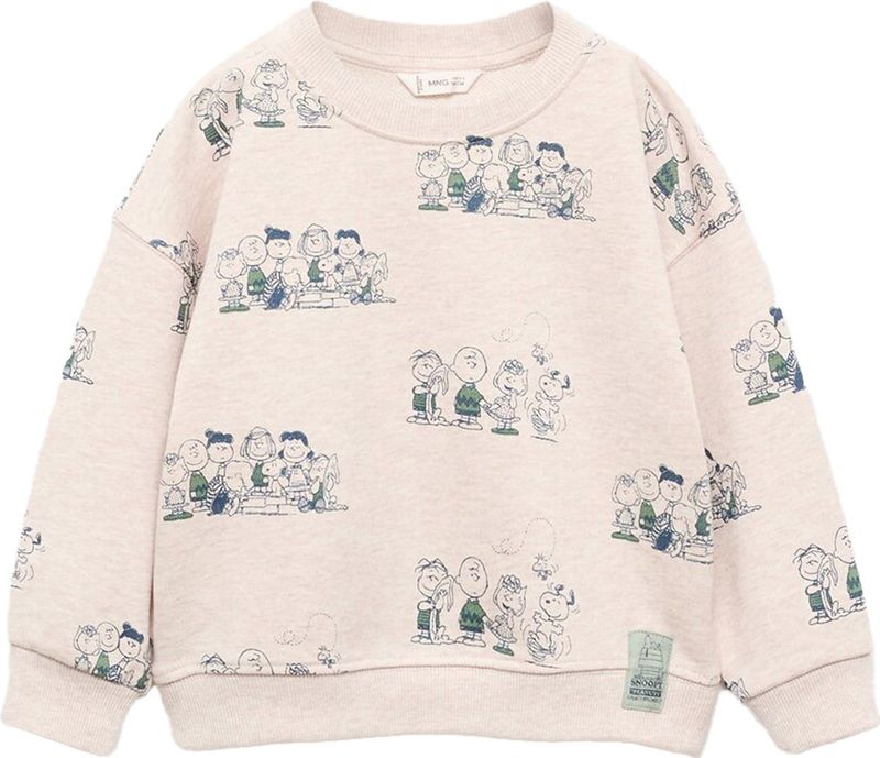 MANGO KIDS - SNAOP - Sweatshirt - Beige - Lange Mouw