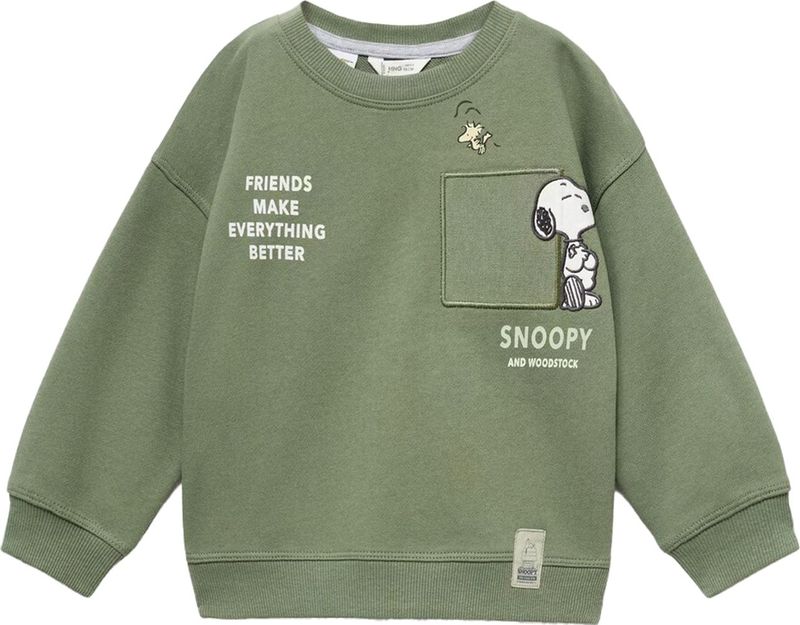 MANGO KIDS - Sweatshirt - Olijfgroen - Lange Mouw