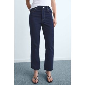 Mango - Mid Waist Straight Leg Jeans - Donkerblauw - Denim