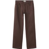 MANGO TEEN - Donkerbruin - Jeans - Low Waist - Straight Leg - Panterprint