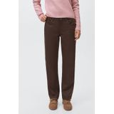 MANGO TEEN - Donkerbruin - Jeans - Low Waist - Straight Leg - Panterprint