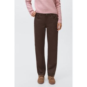 MANGO TEEN - Donkerbruin - Jeans - Low Waist - Straight Leg - Panterprint