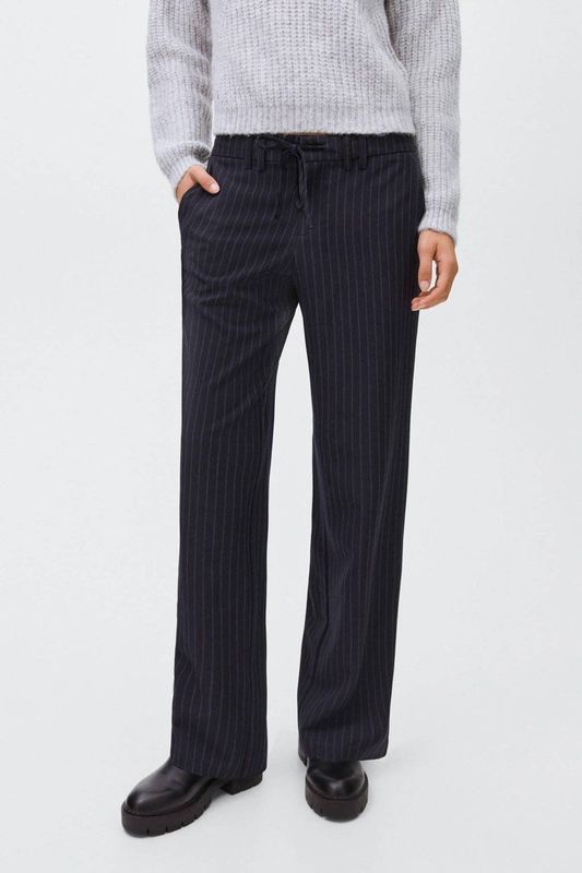 MANGO TEEN - Broek - Krijtstreep - Meisjes - Polyester