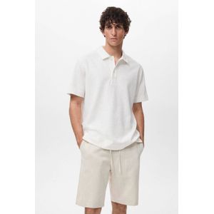 Mango - Man - Ecru - Polo - Regular Pasvorm - Korte Mouwen