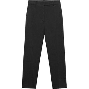 MANGO - NEWARM - Pantalon - Donkergrijs/Wit - Gestreept - Regular Fit