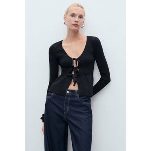 Mango - Gebreid Vest - Zwart