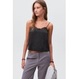 MANGO TEEN - Top - Panterprint - Spaghettibandjes - Kanten Details