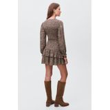 MANGO TEEN - Jurk - Panterprint - Lange Ballonmouwen - Korte Lengte