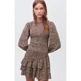 MANGO TEEN - Jurk - Panterprint - Lange Ballonmouwen - Korte Lengte