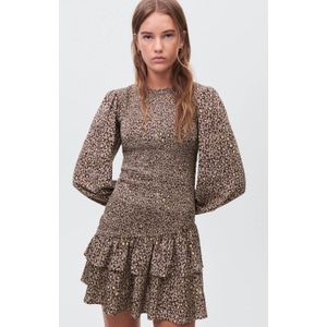 MANGO TEEN - Jurk - Panterprint - Lange Ballonmouwen - Korte Lengte