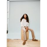 Mango Kids - Corduroy Casual Broek - Beige - Flared Model