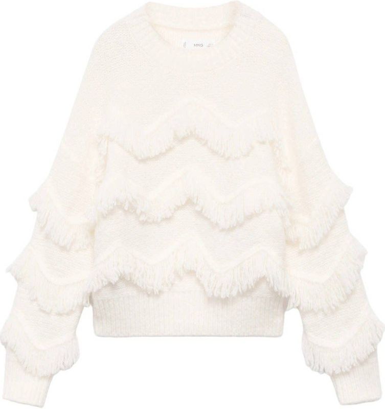 Mango Kids - Trui - Effen Kleur - Lange Mouwen - Gebreide Textuur