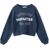 MANGO KIDS - Shirt - Marine - Lange Mouw - Ronde Hals - Normale Pasvorm