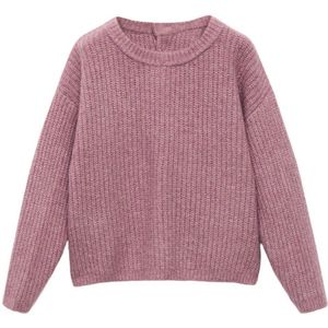 Mango Kids - Trui - Grof Gebreide Structuur - Ronde Hals - Polyester