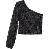 MANGO TEEN - Top - Vrolijke Print - Lange Ballonmouwen - Off Shoulder Kraag