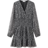 MANGO TEEN - Jurk - Vrolijke Print - Lange Ballonmouwen - V-hals