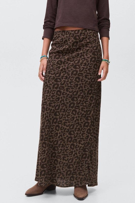 MANGO TEEN - Maxi Rok - Panterprint - Zachte Viscose