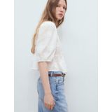 Mango - Blousetop - Wit - Broderie