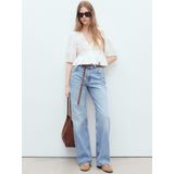 Mango - Blousetop - Wit - Broderie