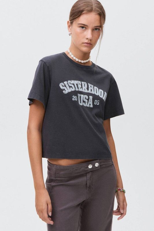 MANGO TEEN - T-shirt - Antraciet