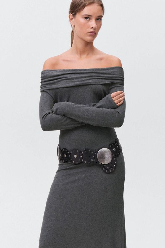 MANGO TEEN - Maxi Jurk - Grijs