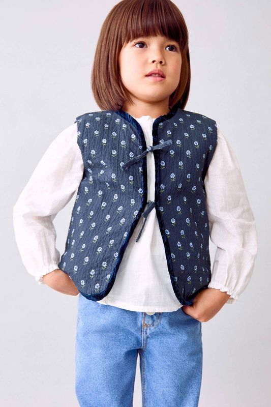 Mango Kids - Gilet - Donkerblauw