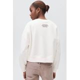 MANGO TEEN - Sweater - Wit - 100% Katoen - Lange Mouwen