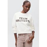 MANGO TEEN - Sweater - Wit - 100% Katoen - Lange Mouwen