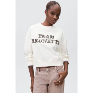 MANGO TEEN - Sweater - Wit - 100% Katoen - Lange Mouwen