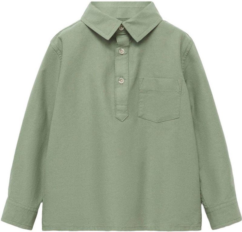 Mango Kids - Overhemd - 100% Katoen - Klassieke Kraag - Handige Borstzak