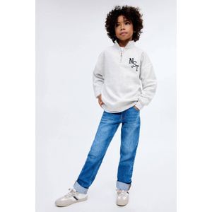 Mango Kids - Sweater - Melange Print - Lange Mouwen - Korte Rits