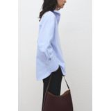 MANGO - JUANY - Blouse - Duifblauw - Lange Mouw - Katoen