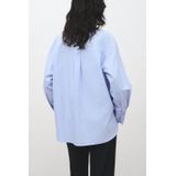 MANGO - JUANY - Blouse - Duifblauw - Lange Mouw - Katoen