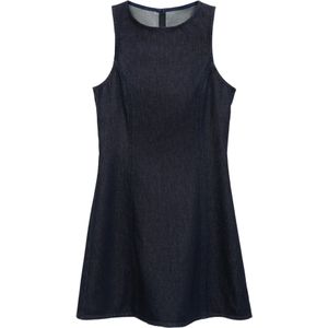 Mango - Spijkerjurk - Dark Blue Denim - Mouwloos - Middellange Lengte