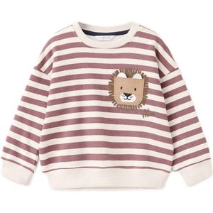MANGO KIDS - Sweatshirt - Ombregrijs - Gestreept - Lange Mouw
