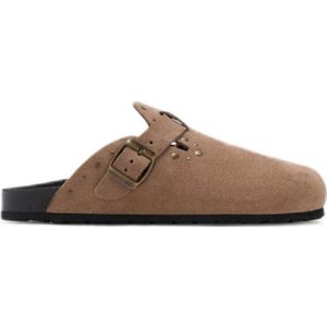 MANGO TEEN - Clogs - Lichtbruin - Suède