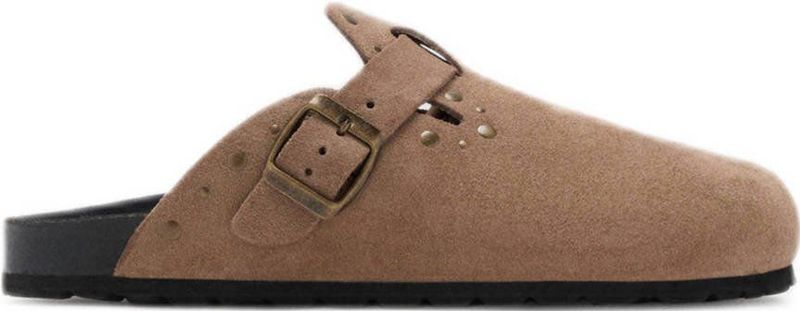 MANGO TEEN - Clogs - Lichtbruin - Suède