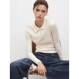 MANGO - TWENTIES - Trui - Ecru - Slanke Pasvorm - Lange Mouw