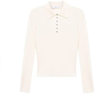 MANGO - TWENTIES - Trui - Ecru - Slanke Pasvorm - Lange Mouw